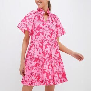 Hyacinth House Pink Textured Floral Thea Mini Dress Size XS